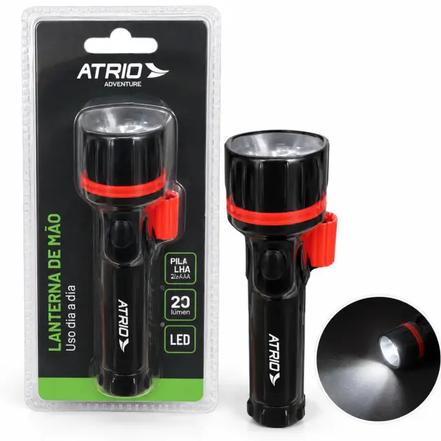 Linterna LED de mano Atrio Adventure 20 lúmenes a pilas AAA